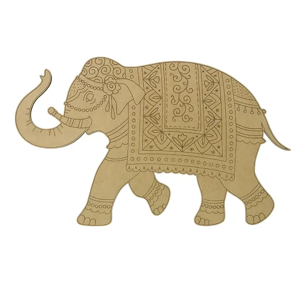 Beige_Left_Facing_Elephant_Shape_Cutout_Craft_Wooden_Decor_Diy_Art_Sign_Diy_And_Craft