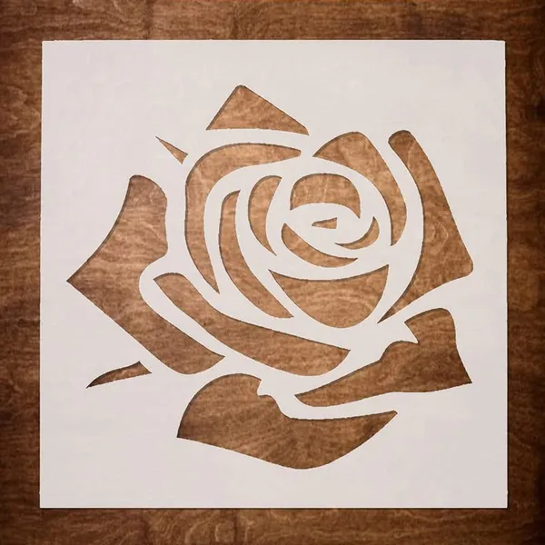 Beige_Wooden_Rose_Stencil_Home_Decor