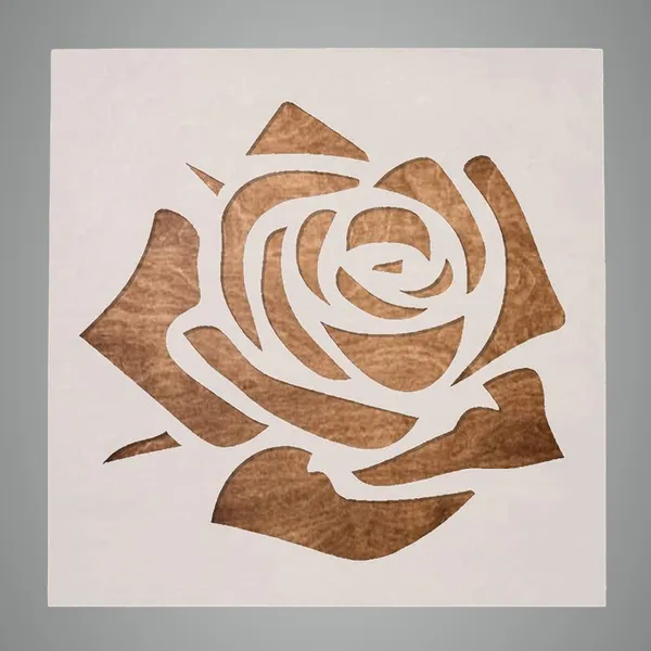 Beige_Wooden_Rose_Stencil_Home_Decor