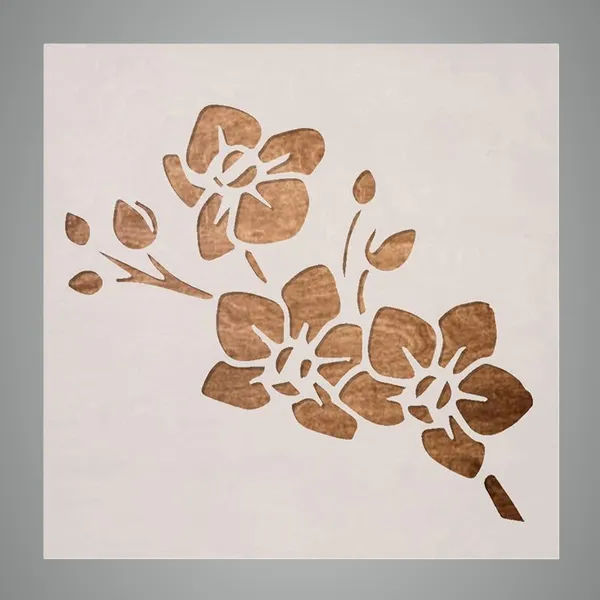 Beige_Wooden_Orchid_Stencil_Home_Decor