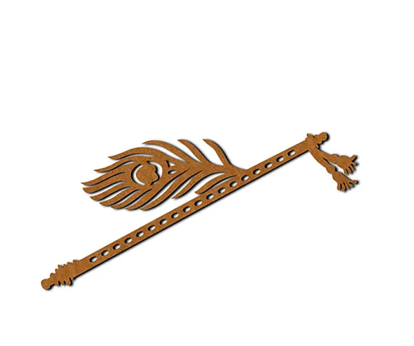 Beige_Krishna_Mor_Pankh_Bansuri_Mdf_Cutout_Flute_Peacock_Feather_Design_Home_Decor