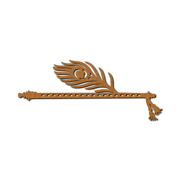 Beige_Krishna_Mor_Pankh_Bansuri_Mdf_Cutout_Flute_Peacock_Feather_Design_Home_Decor