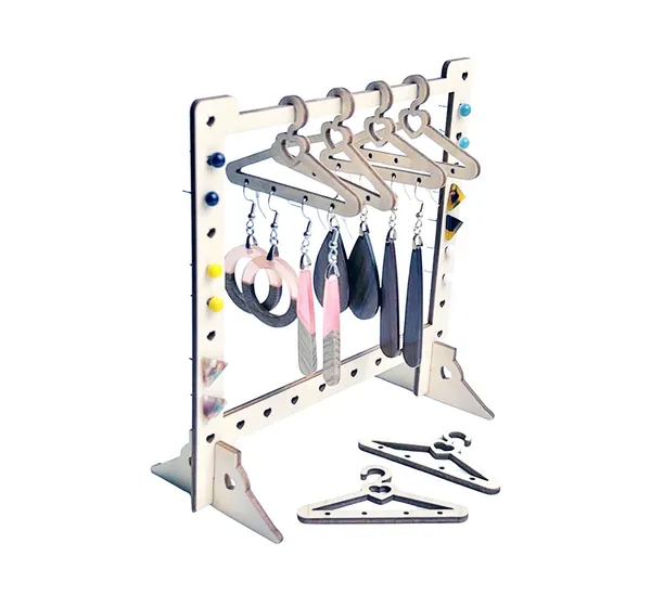 Beige_Heart_Earring_Display_Hangers_Wooden_Mdf_Stands_With_Without_Clothes_Rack_General