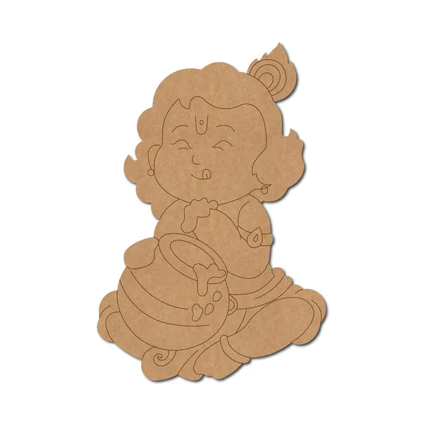 Beige_Premarked_Krishna_Ji_Cutout_Craft_D_Cor_Ideal_Diy_And_Craft