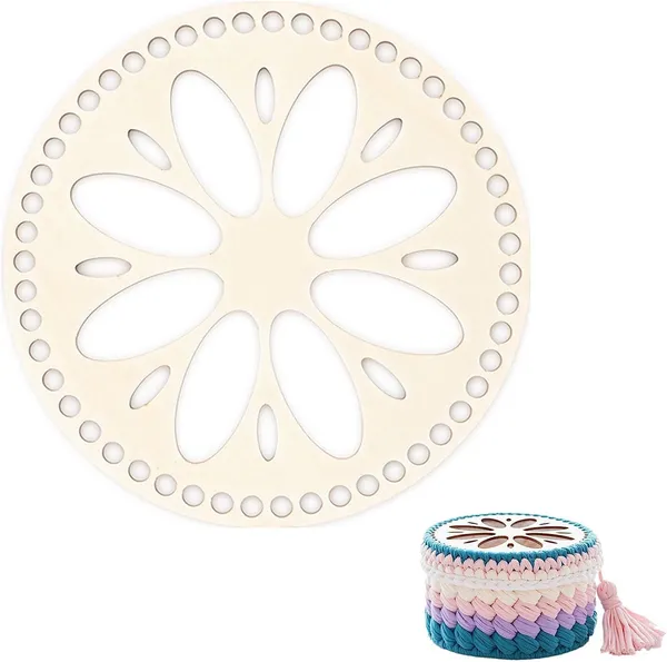 Beige_Circular_Crochet_Basket_Base_Wooden_Basket_Bottoms_Diy_And_Craft