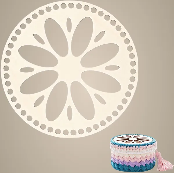 Beige_Circular_Crochet_Basket_Base_Wooden_Basket_Bottoms_Diy_And_Craft
