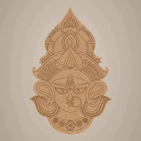 Beige_Maa_Durga_Mdf_Cutout_Diy_And_Craft