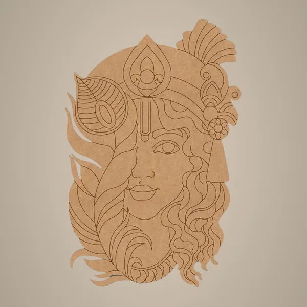 Beige_Krishna_Ji_Mdf_Cutout_General