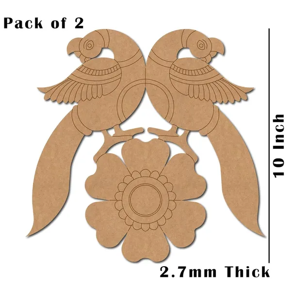 Beige_Wooden_Madhubani_Peacock_Flower_Pre_Marked_Mdf_Design_Diy_Painting_Craft_Supplies_Diy_And_Craft
