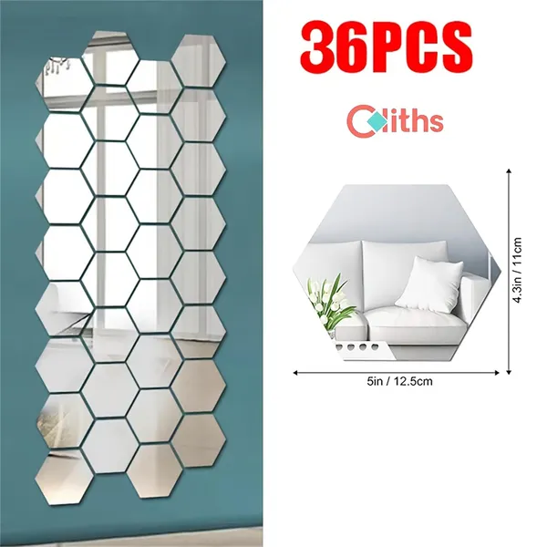 Mirror_Silver_Adhesive_Acrylic_Hexagonal_Shape_Cutout_Home_Decor