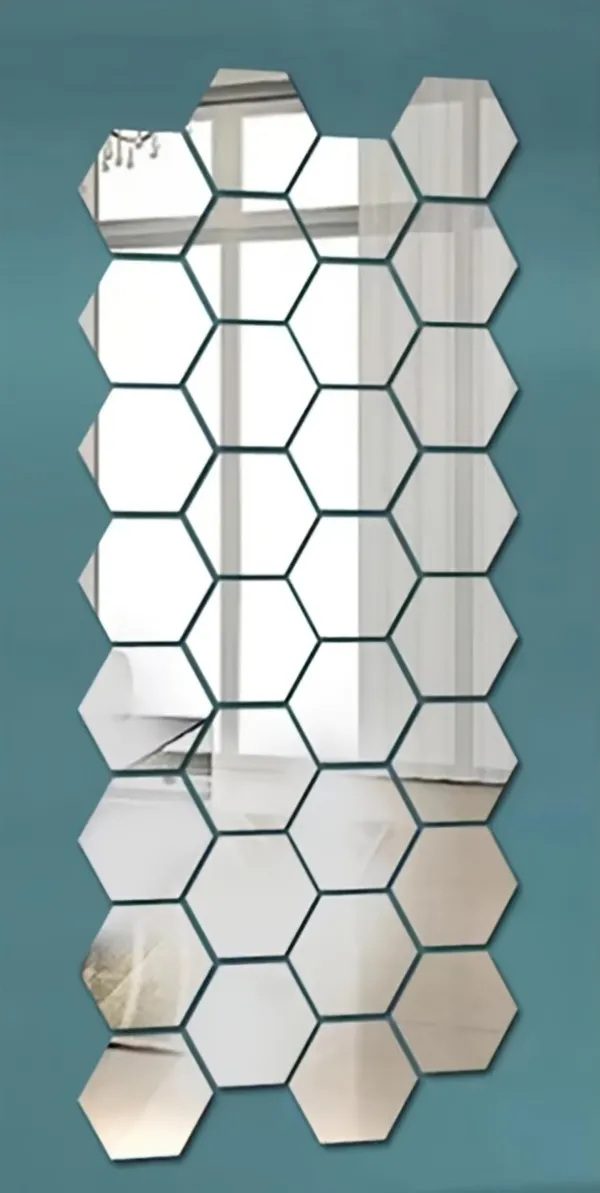 Mirror_Silver_Adhesive_Acrylic_Hexagonal_Shape_Cutout_Home_Decor