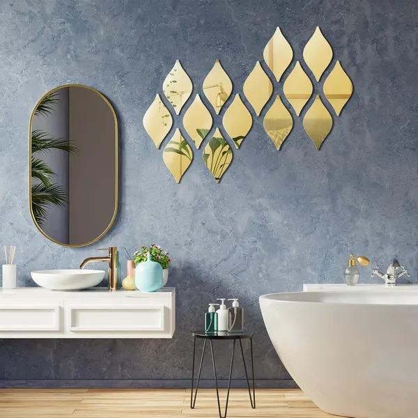 Mirror_Silver_Tear_Drop_Mirror_Stickers_Acrylic_D_Wall_Decor_Removable_Decals_Home_Decor