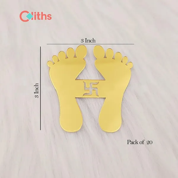 Golden_Adhesive_Acrylic_Laxmi_Ji_Charan_Diy_And_Craft