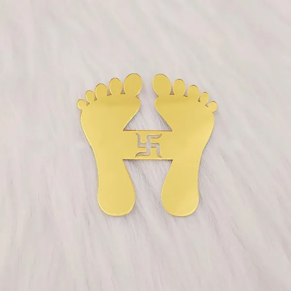 Golden_Adhesive_Acrylic_Laxmi_Ji_Charan_Diy_And_Craft