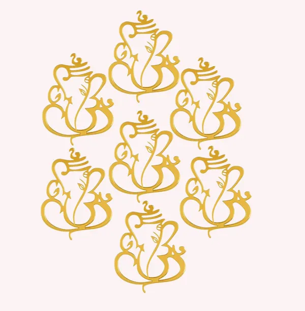 Golden_Ganeshji_Cutout_Gold_Acrylic_Mirror_Decorative_Embellishments_Diy_And_Craft
