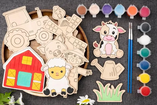 Beige_Diy_Wooden_Unfinished_Farm_Animal_Coloring_Kids