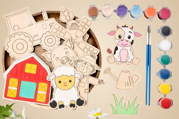 Beige_Diy_Wooden_Unfinished_Farm_Animal_Coloring_Kids