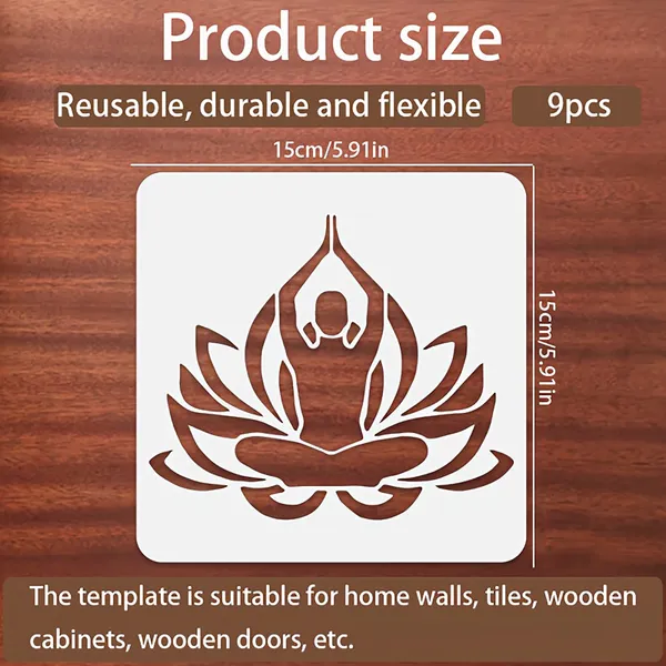White_Yoga_Lotus_Mandala_Stencil_Reusable_Painting_Template_Diy_And_Craft
