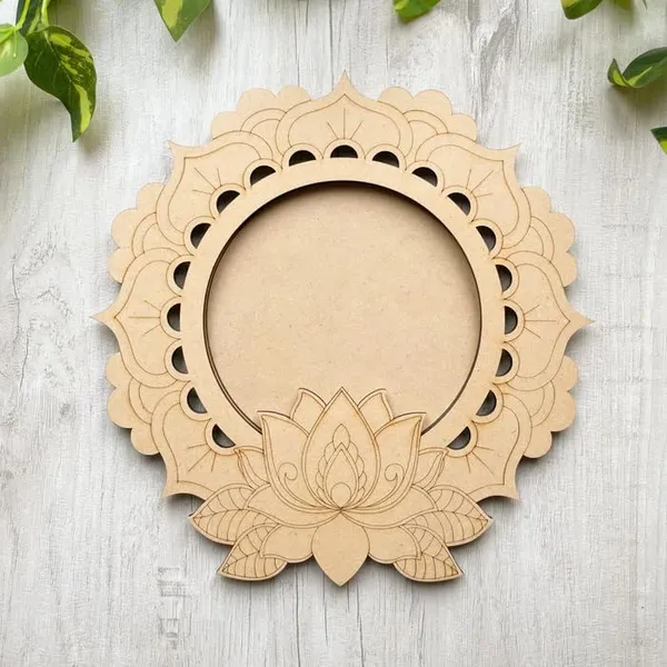 Beige_Mdf_Lotus_Pooja_Thali_Diy_And_Craft