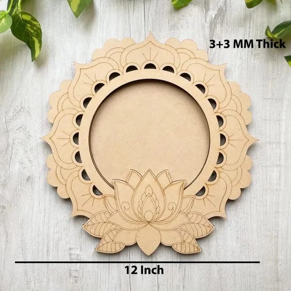 Beige_Mdf_Lotus_Pooja_Thali_Diy_And_Craft