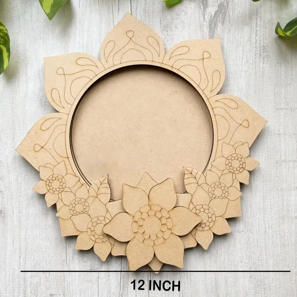 Beige_Mdf_D_Flower_Pooja_Thali_Diy_And_Craft