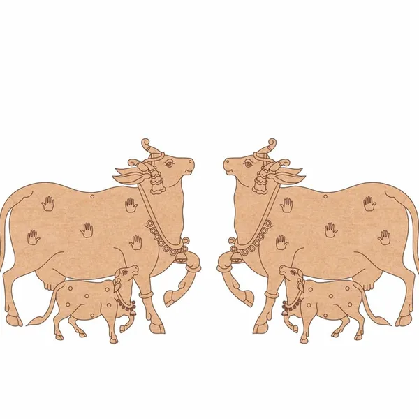 Beige_Cow_Pichwai_Mdf_Cutout_Diy_And_Craft