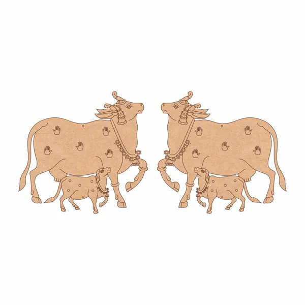 Beige_Cow_Pichwai_Mdf_Cutout_Diy_And_Craft
