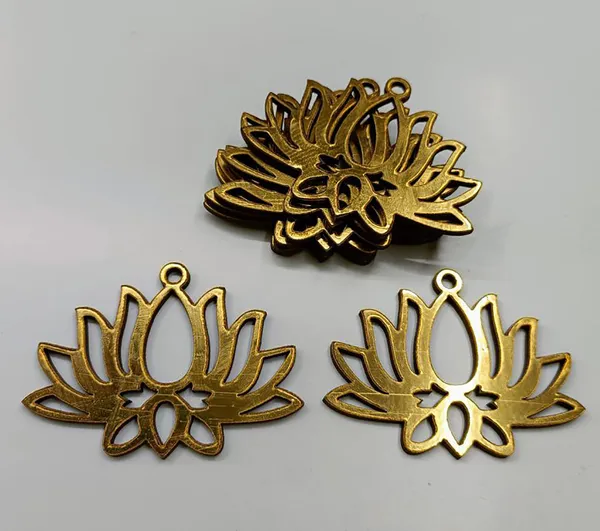 Beige_Golden_Mdf_Lotus_Cutout_Home_Decor