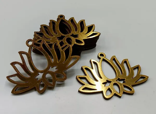 Beige_Golden_Mdf_Lotus_Cutout_Home_Decor