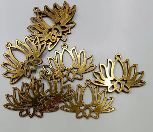 Beige_Golden_Mdf_Lotus_Cutout_Home_Decor