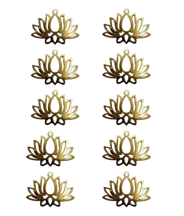 Beige_Golden_Mdf_Lotus_Cutout_Home_Decor