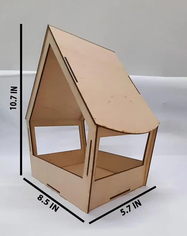 Beige_Wooden_House_Flower_Basket_Festival