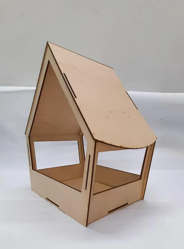 Beige_Wooden_House_Flower_Basket_Festival