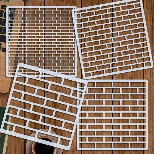 White_Reusable_Geometric_Wall_Brick_Pattern_Template_Diy_Home_Decor_Stencils_Diy_And_Craft