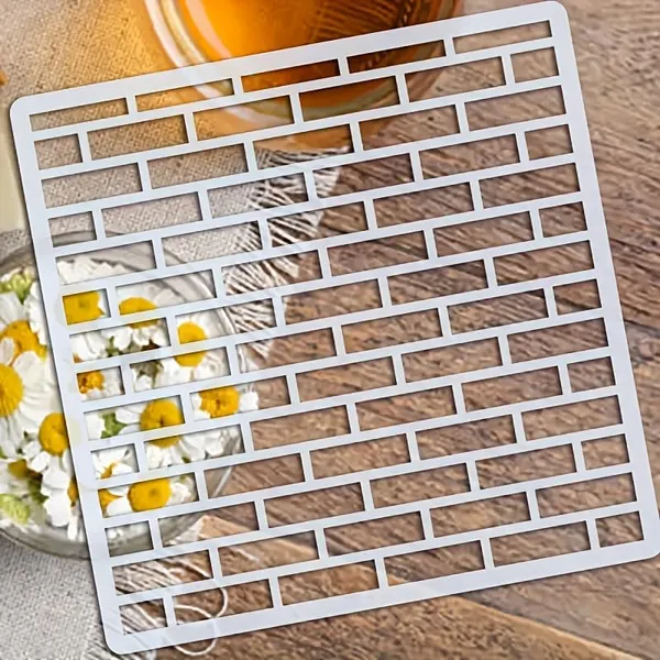 White_Reusable_Geometric_Wall_Brick_Pattern_Template_Diy_Home_Decor_Stencils_Diy_And_Craft
