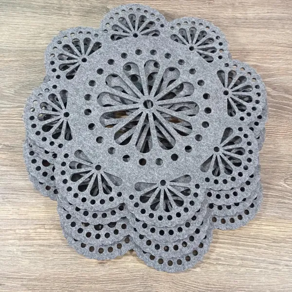 Grey_Felt_Placemats_Coasters_Home_Decor