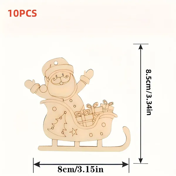 Beige_Wooden_Santa_Claus_Sled_Ornaments_General