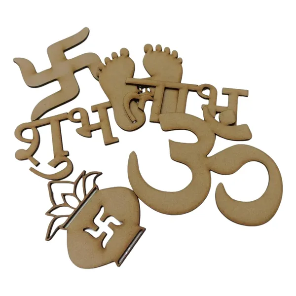Beige_Wooden_Diwali_Decor_Subh_Labh_Home_Decor