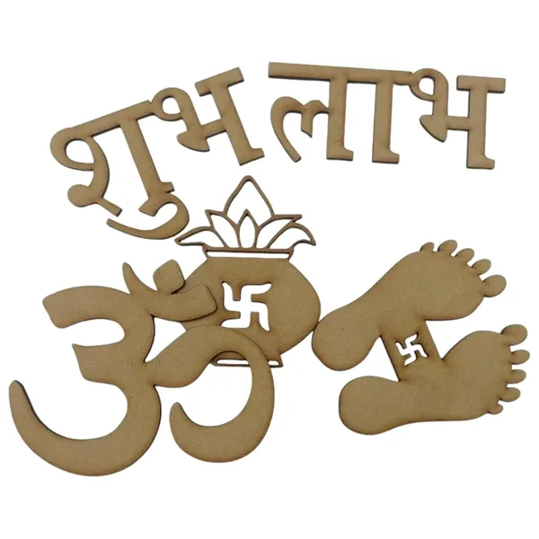 Beige_Wooden_Diwali_Decor_Subh_Labh_Home_Decor