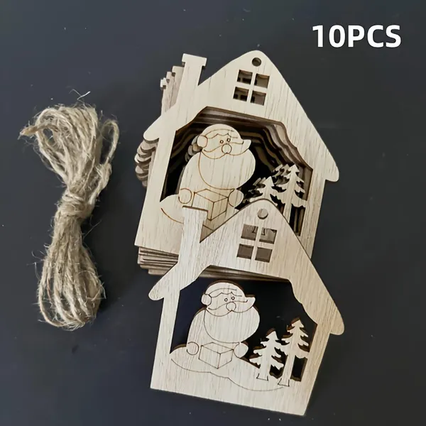 Beige_Christmas_Wooden_Ornaments_Santa_Claus_House_Design_General