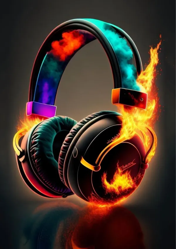 Multicolour_Headphone_Metal_Sheet_Wall_Poster_Retro_Music_Wall_Art_Home_Decor