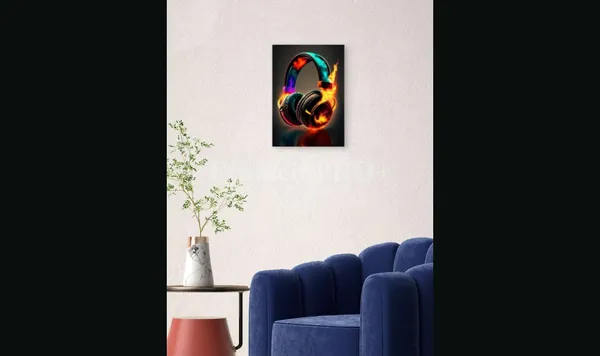Multicolour_Headphone_Metal_Sheet_Wall_Poster_Retro_Music_Wall_Art_Home_Decor