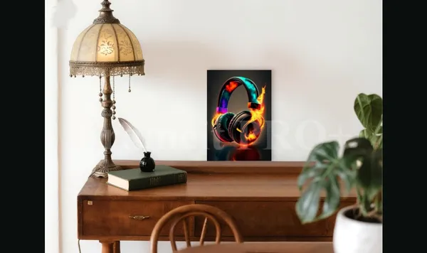 Multicolour_Headphone_Metal_Sheet_Wall_Poster_Retro_Music_Wall_Art_Home_Decor