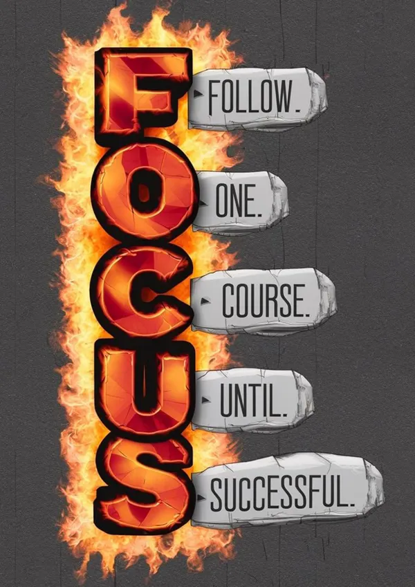 Multicolour_Focus_Burning_Quote_Glossy_Aluminum_Metal_Wall_Art_Inspirational_Wall_Painting_Home_Decor