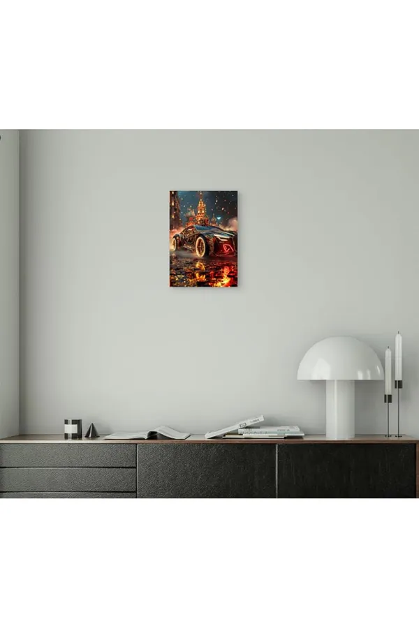 Multicolour_Car_Race_Glossy_Aluminum_Photo_Print_Metal_Wall_Painting_Home_Decor