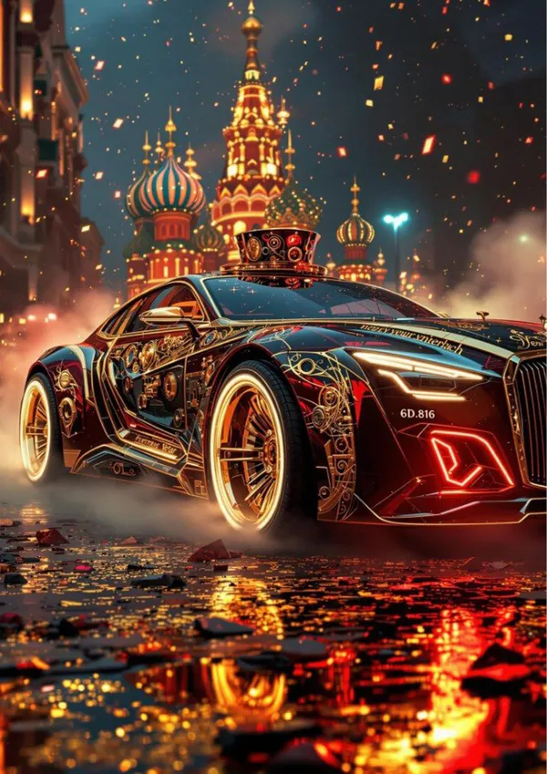 Multicolour_Car_Race_Glossy_Aluminum_Photo_Print_Metal_Wall_Painting_Home_Decor