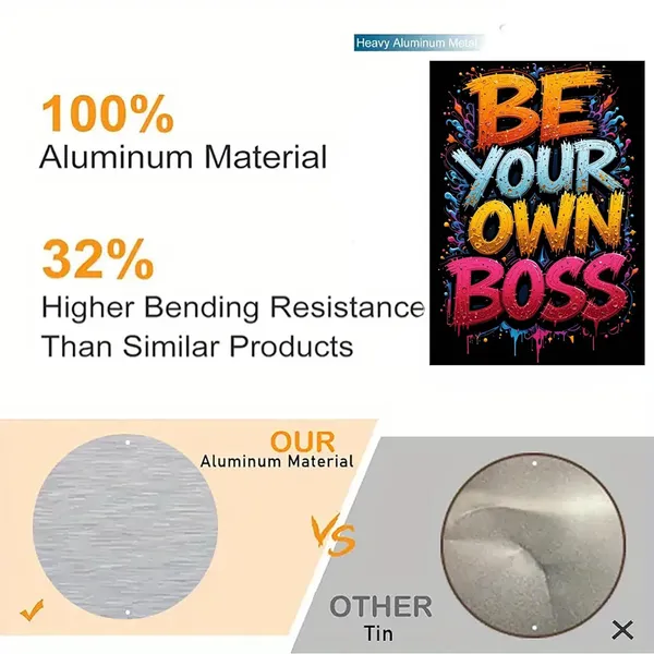 Multicolour_Be_Your_Own_Boss_Wall_Art_Metal_Poster_Glossy_Aluminum_Photo_Print_Office_Motivation_Wall_Decor_Waterproof_Fade_Resistant_Art_In_Home_Decor