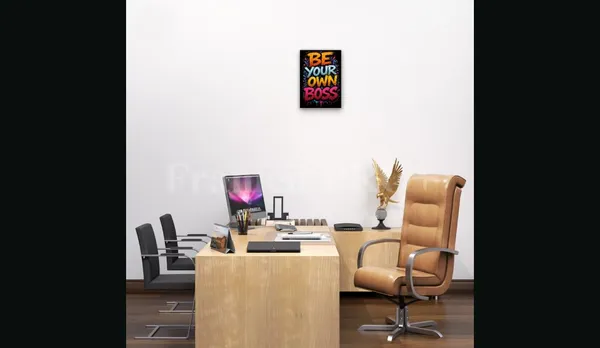 Multicolour_Be_Your_Own_Boss_Wall_Art_Metal_Poster_Glossy_Aluminum_Photo_Print_Office_Motivation_Wall_Decor_Waterproof_Fade_Resistant_Art_In_Home_Decor