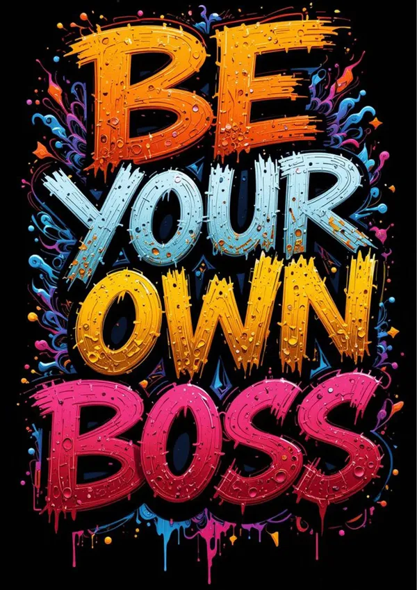 Multicolour_Be_Your_Own_Boss_Wall_Art_Metal_Poster_Glossy_Aluminum_Photo_Print_Office_Motivation_Wall_Decor_Waterproof_Fade_Resistant_Art_In_Home_Decor