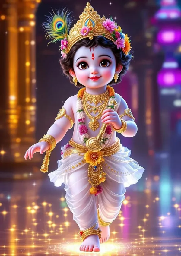 Multicolour_Cute_Krishna_Metal_Wall_Art_Home_Decor